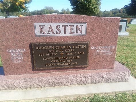 Rudolph Charles R C Kasten Find A Grave Memorial