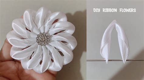 DIY Ribbon Flowers Ribbon Flower Making How To Make Ribbon Flowers