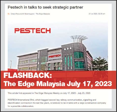 IJM Corp To Acquire 45 Stake In Pestech International For RM124 Mil