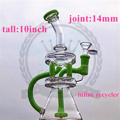 Wholesale Recycler Glass Bong With Quartz Movement And Heady Bongs Ideal For Oil Rigs Quartz