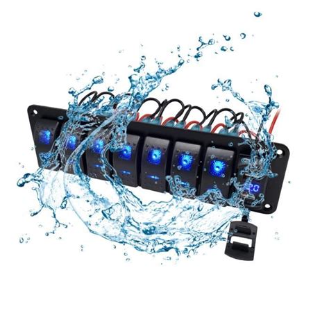 Panneau De Commutation À Bascule Pour Bateau Marin 8 Boutons Led