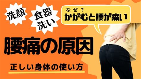 【腰痛改善】腰痛の原因と正しい身体の使い方 Youtube