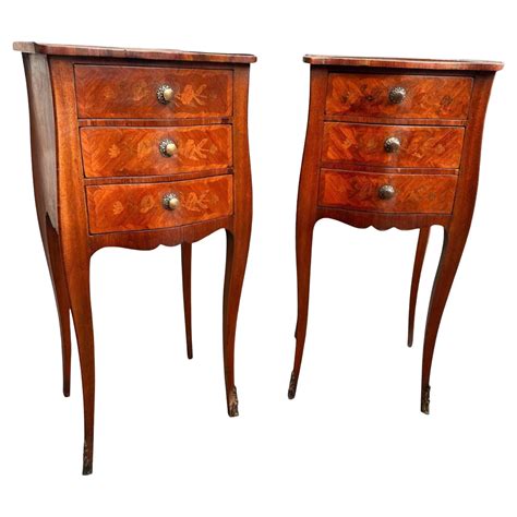 Pair Of French Renaissance Style Bedside Tables At 1stDibs French