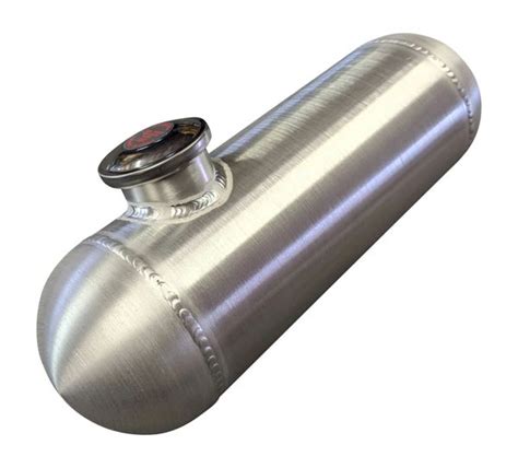 5x12 End Fill Spun Aluminum Gas Tank 9 Gal Stainless Straps Round