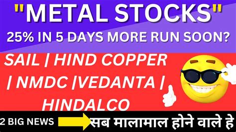 METAL STOCKS RALLYMETAL STOCKS BIG NEWSHIND COPPER SHAREHINDALCO