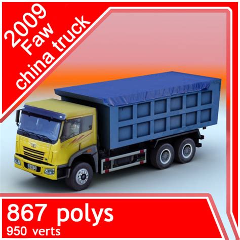 3d Model 2009 Faw China Truck