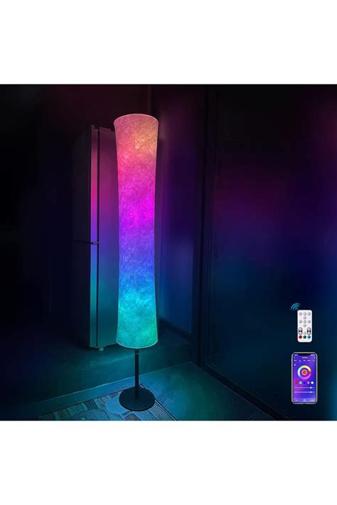 JIANUO Akıllı LED Zemin Lambası RGB Köşe Lambası Yatak Odası Oturma