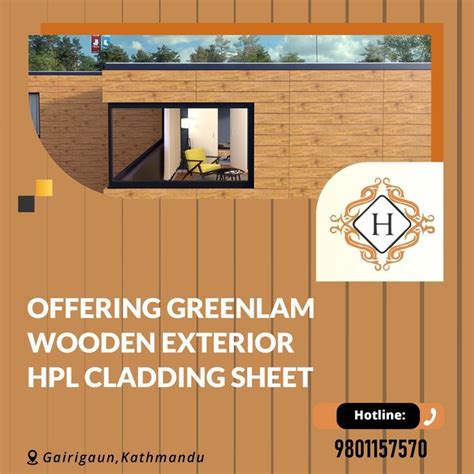 Offering Greenlam Wooden Exterior HPL Cladding Sheet