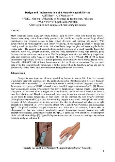 Oximeter | PDF