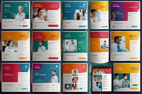 Premium Photo Health Care Social Media Post Editable Templete Set