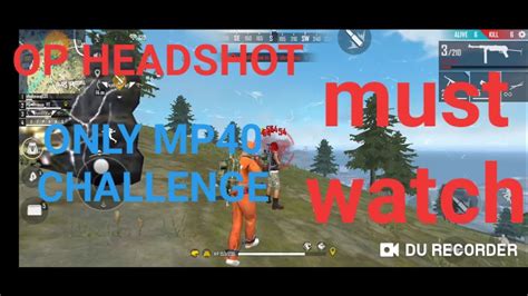 Only Mp40 Challenge FREE FIRE GAMER FREE FIRE YouTube