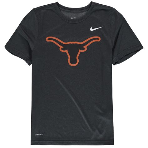 Nike Texas Longhorns Youth Anthracite Legend Travel Performance T Shirt