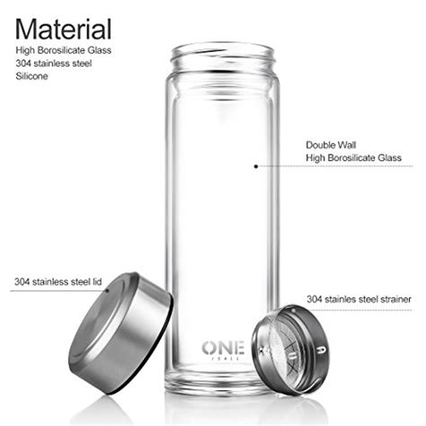 ONEISALL 34oz Large Tea Infuser Bottle Tea Tumbler With Filter Double