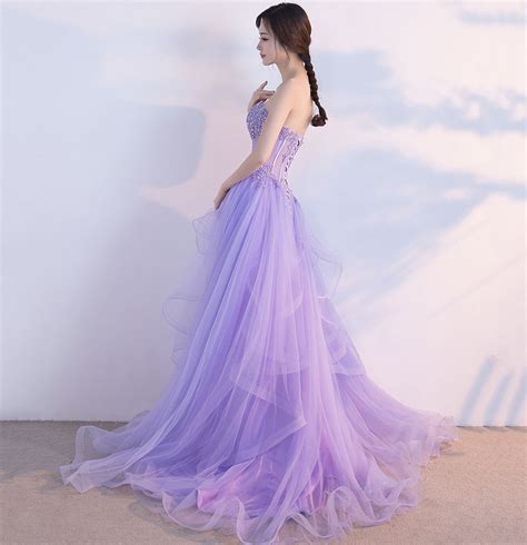 Purple Tulle Lace Long Prom Dress Evening Gown On Storenvy