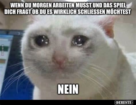 Wenn Du Morgen Arbeiten Musst Und Das Spiel Dich Fragt Ob Du Es