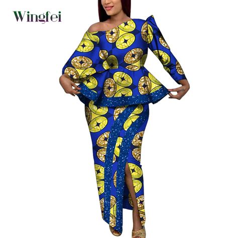 V Tements Africains Ankara Imprim Floral Pour Femmes Ensemble De 2 Pi