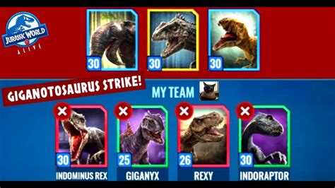 Giganotosaurus Epic Boss Vs Giganyx Rexy Indoraptor And Indominus Rex