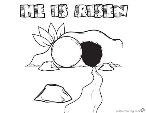 Jesus Is Risen From The Dead Coloring Page Coloring Pages