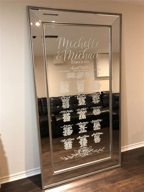 Mirror Seating Chart For Wedding Printable Templates Free