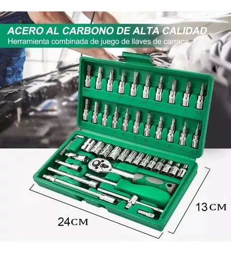 Kit De Herramientas Mecanicas Pz Con Desarmador Y Matraca Mercadolibre