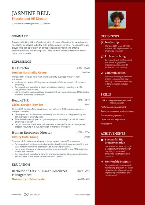 5 Hr Director Resume Examples And Guide For 2023