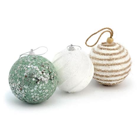 Kit Bolas Verdes Branco Nude Enfeite Arvore De Natal cm Cromus Enfeites para Árvore de
