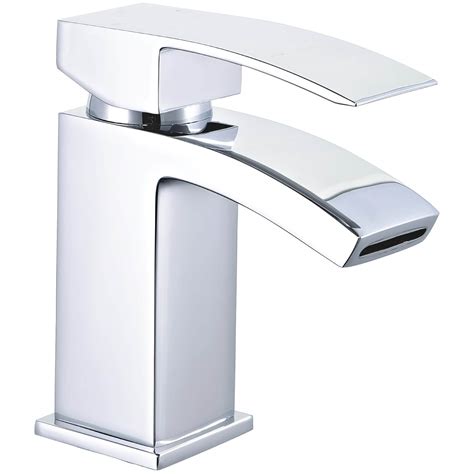 QS Basics Brecken Chrome Mono Basin Mixer Tap With Click Waste