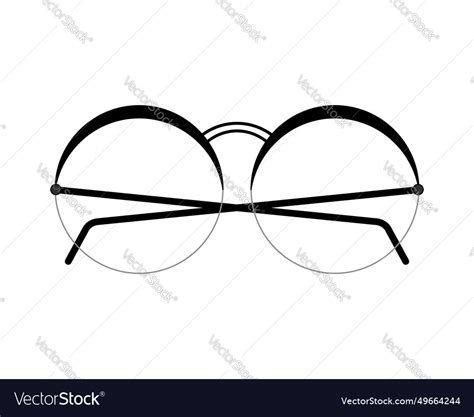 Round glasses with transparent lenses Royalty Free Vector