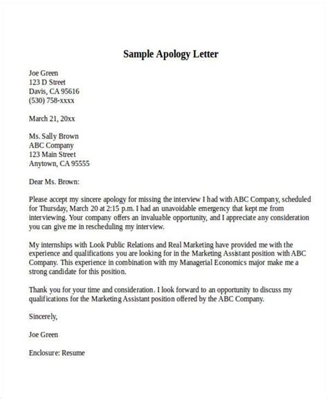 Free Formal Apology Letter Templates In Pdf Ms Word