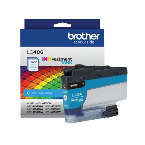 Cartucho De Tinta Brother LC406CS LC406C Ciano MFCJ6955DW MFCJ5955DW