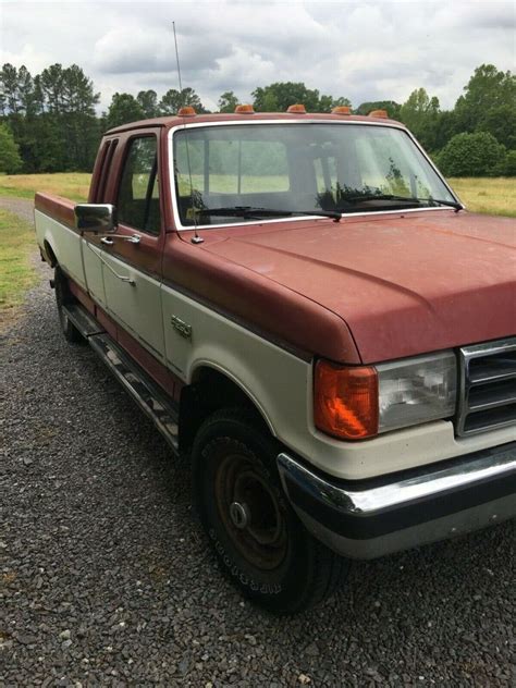 1989 Ford F 250 Xlt Lariat Pickup Red 4wd Automatic Classic Ford F 250 1989 For Sale