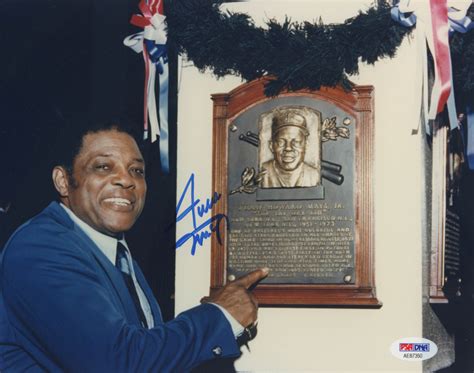 Willie Mays Signed Hall Of Fame 8x10 Photo Psa Coa Pristine Auction