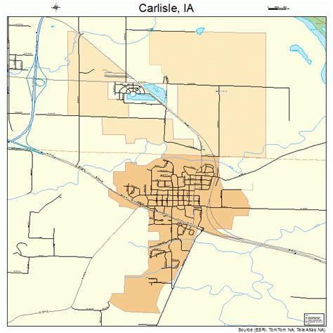 Carlisle Iowa Street Map 1910765