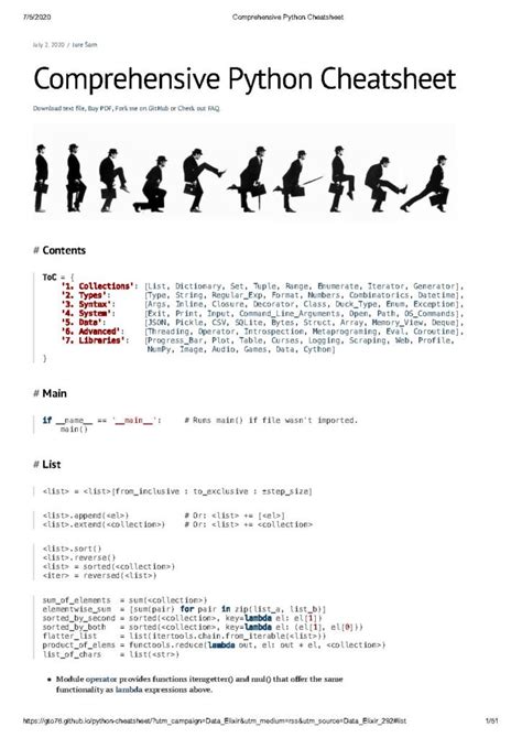 Comprehensive Python Cheatsheet Connect Programming