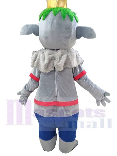 Trolls mignons King Prince Gristle Mascotte Costume Dessin animé