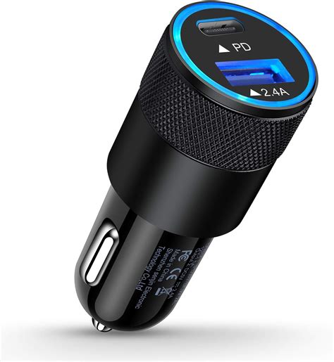 W Pd Car Charger With Dual Usb Type C Ports Fast Australia Ubuy