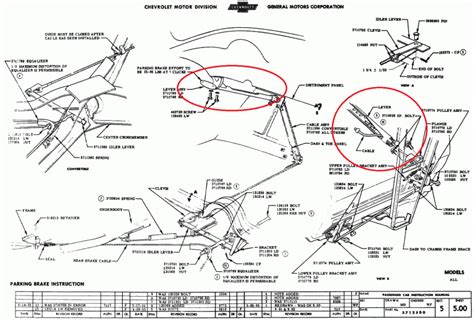 1955 56 Chevy Parkingemergency Brake Handle Assembly Image 3