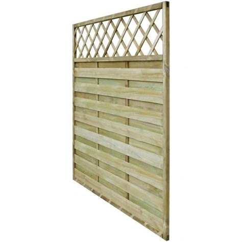 Magnifique Panneau De Cloture Carre En Bois Avec Treillis X Cm