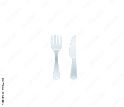 Fork and knife vector isolated icon. Emoji illustration. Fork and knife ...