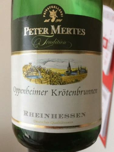 Peter Mertes Tradition Oppenheimer Krötenbrunnen Vivino