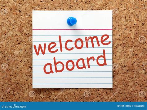 Welcome Aboard stock photo. Image of bulletin, index - 49141680