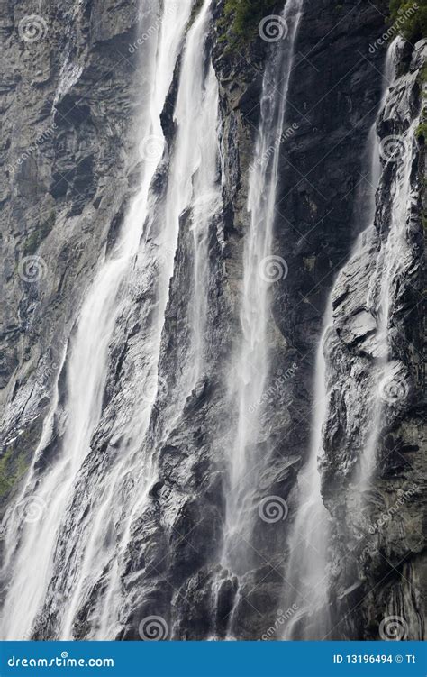 The Seven Sisters Waterfall Stock Photo - Image of seven, flowing: 13196494