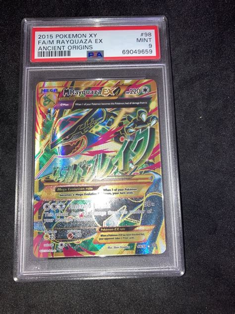 2015 Pokemon XY Ancient Origins Mega Rayquaza Ex PSA 9 Values MAVIN