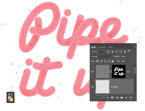 How To Create A Piped Icing Text Effect In Adobe Photoshop