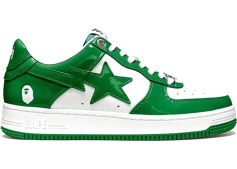 A Bathing Ape Bape Sta Low Green A Bathing Ape Bape Sneakers Fashion