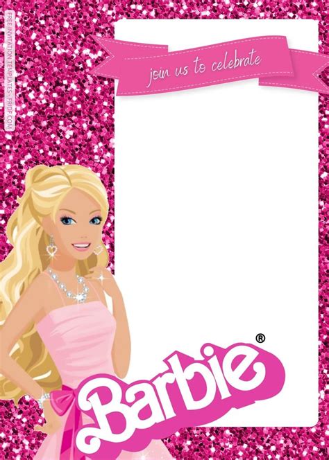 FREE Barbie Pinkie Party Birthday Invitation Templates in 2023 | Free ...