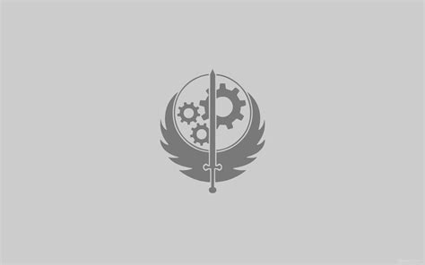 Gray Sword Logo Simple Simple Background Brotherhood Of Steel