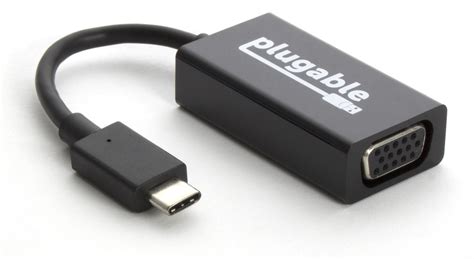 Plugable USB C to VGA Adapter Compatible with 2018 iPad Pro, 2018 MacBook Air, 2018 MacBook Pro ...