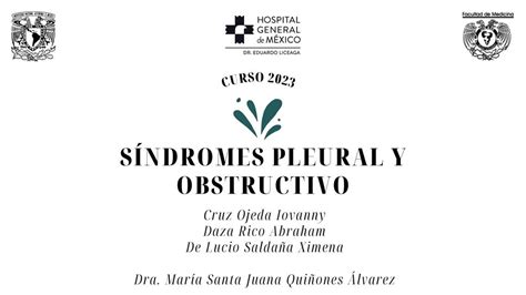 Síndromes pleural y obstructivo IOVANNY CRUZ OJEDA uDocz