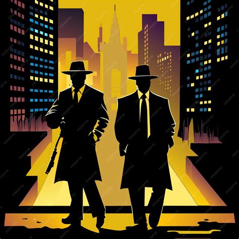Premium Vector | Unmasking cyberpunk crime detective duo's journey